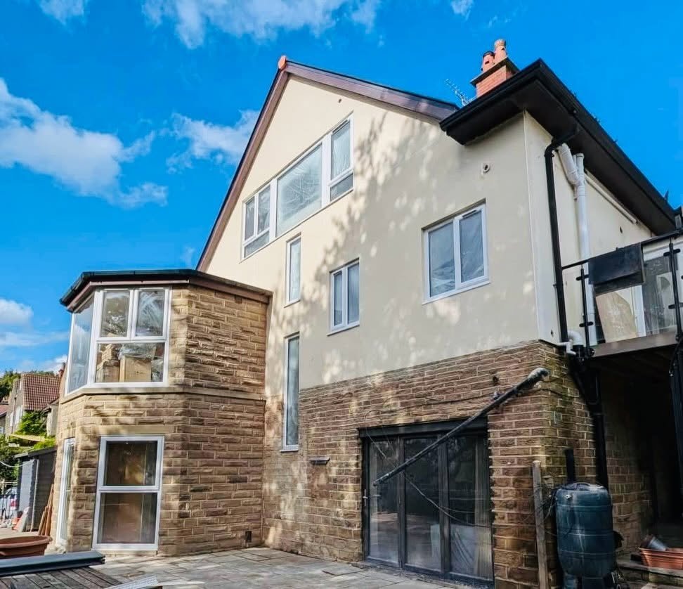 Exterior of a property renovated as part of a full house rewire in Yeadon, Leeds.