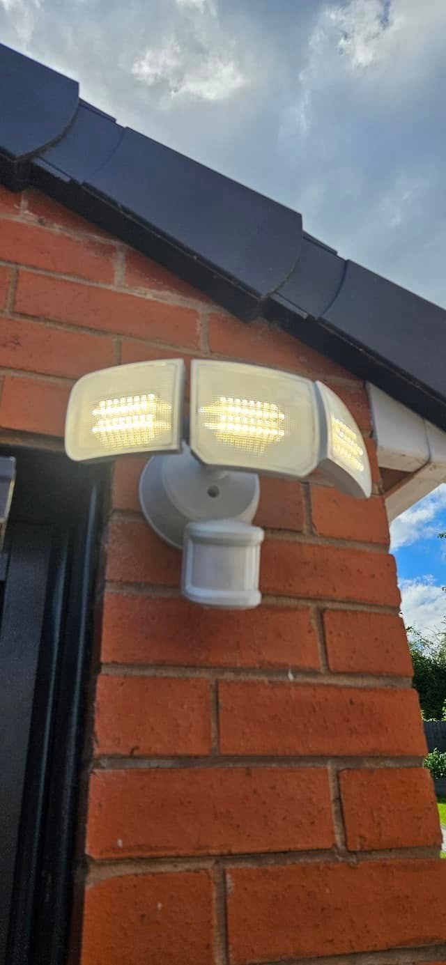 PIR security lighting installed on a home in Leeds by BRO Electrical