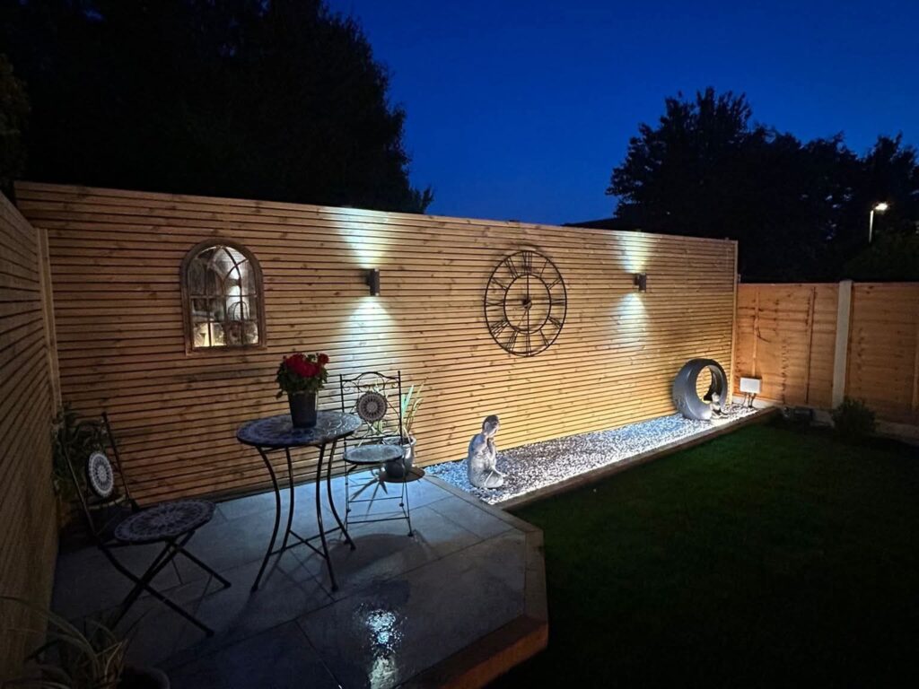 Outdoor Garden Electrics installed at a home in Leeds