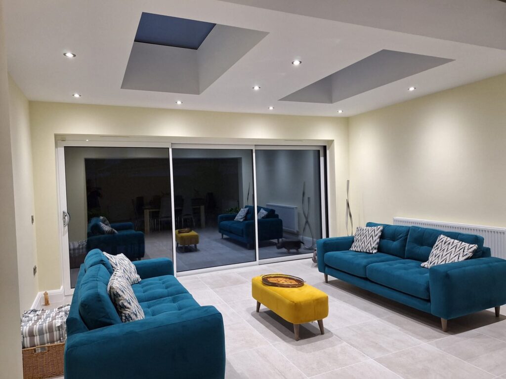 House Rewires Leeds - Full & Part Ceiling spotlights installed by a domestic electrician in Leeds