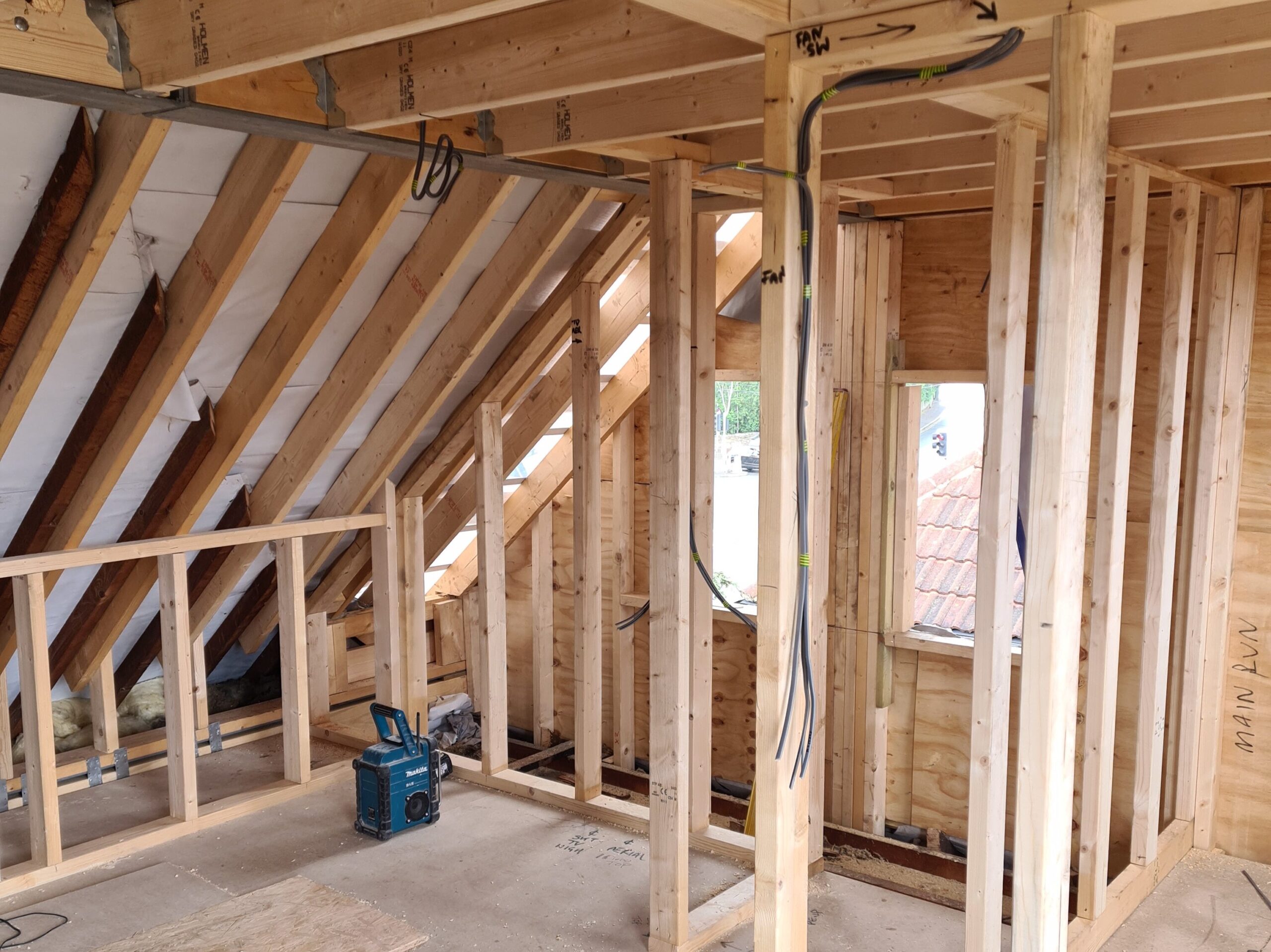 Loft conversion electrics installed by Leeds Electrician