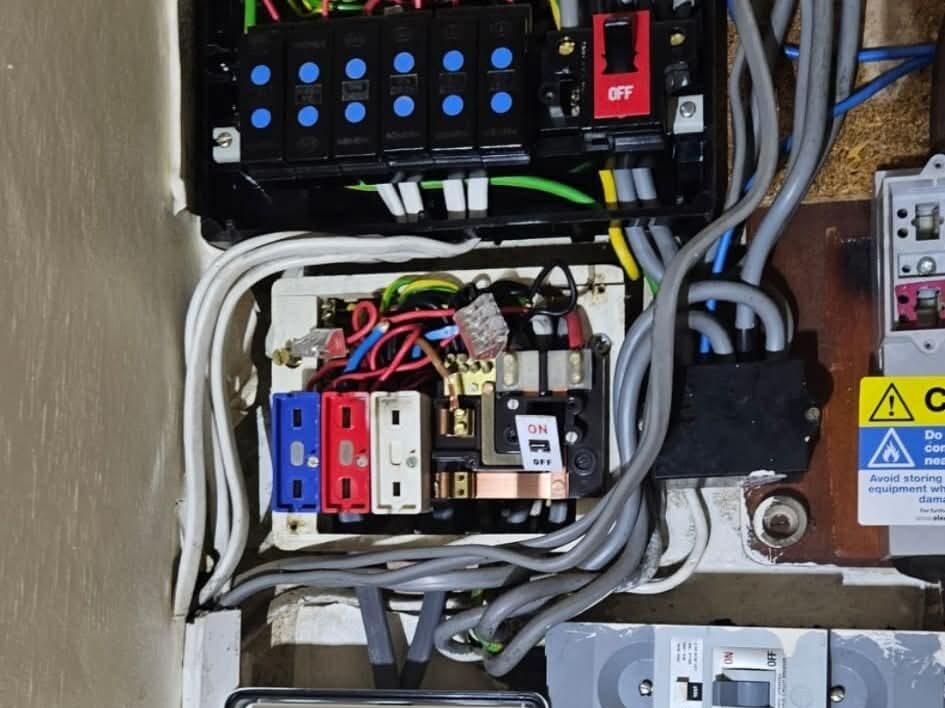 old consumer unit before upgrade